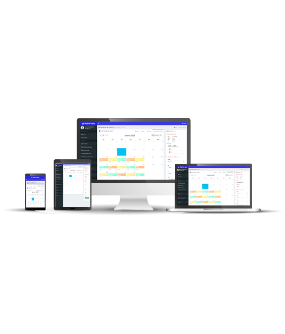 Vista calendario distintos dispositivos